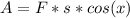 A = F*s*cos(x)