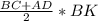 \frac{BC+AD}{2}*BK