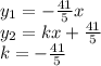 y_1=- \frac{41}{5} x
\\\
y_2=kx+ \frac{41}{5}
\\\
k=- \frac{41}{5}