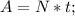 A=N*t;\\
