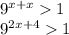 9^{x+x}1 \\
9^{2x+4}1