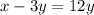 x-3y=12y
