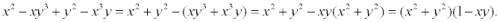 X^2-xy^3+y^2-x^3y разложить на множители желательно расписать решение