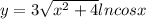 y=3\sqrt{x^2+4}ln cos x