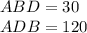 ABD=30\\
ADB=120