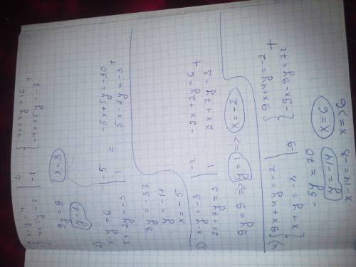 Решить сложением: x+y=4 4x-5y=7 решить сложением: x-y=6 5x-2y=-3 решить сложением: x-y=-3 2x+7y=3 ре