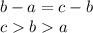 b-a=c-b\\
cba