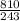\frac{810}{243}