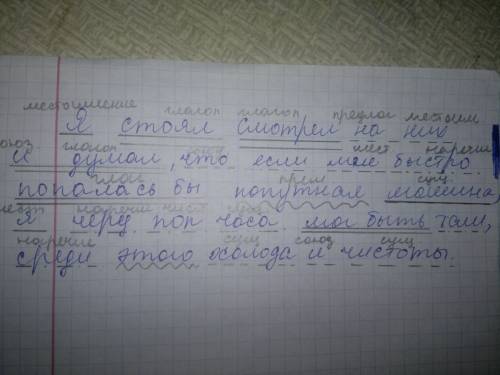 Синтаксический разбор предложения. я стоял смотрел на них и думал,что,если мне быстро попалась бы п