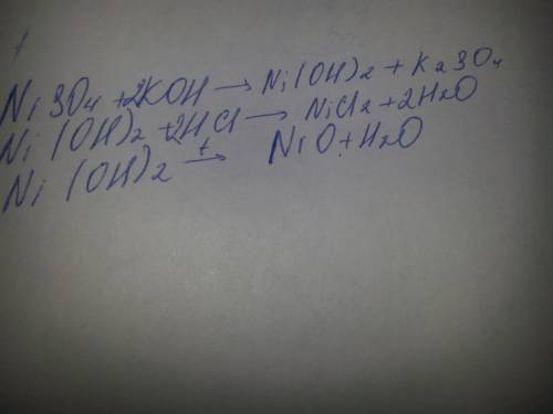 Niso4+koh=? ni(oh)2 + hcl=? ni(oh) ?