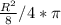 \frac{R^2 }{8} /4* \pi
