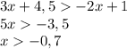 3x+4,5-2x+1\\
5x-3,5\\
x-0,7