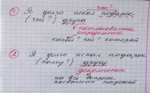 я долго искал подарок друга. в этом предложении нужно определить какими членами предложения являют
