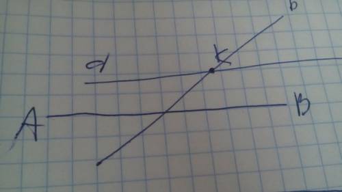 Начертите отрезок ab отметьте точку k так чтобы точки a,b и k не принадлежали одной прямой проведите