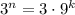 3^n=3\cdot9^k