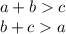 a+bc\\
b+ca\\