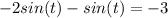 -2sin(t)-sin(t)=-3
