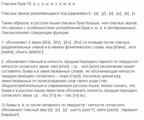 Сколько гласных и согласных звуков в