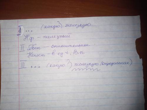 Слово железную выполните морфологический разбор слова.