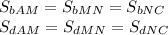 S_{bAM} = S_{bMN} = S_{bNC}\\
 S_{dAM} = S_{dMN} = S_{dNC}