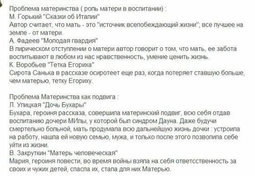 75 аргументы к сочинению нет ничего роднее матери как минимум 3