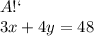 AС\\
 3x+4y=48\\
