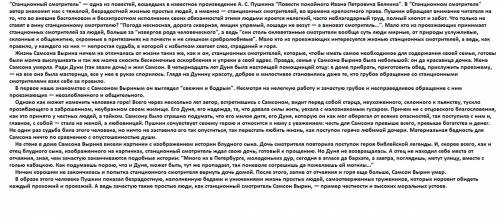 Описание самсона вырина. (станционный смотритель)