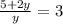 \frac{5 +2y}{y} =3
