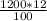 \frac{1200*12}{100}