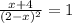 \frac{x+4}{(2-x)^2} =1
