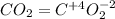 CO_{2} = C^{+4} O_2 ^{-2} 

