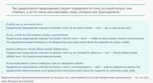 придаточные изъяснительные примеры с разбором