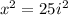 x^{2} =25i^2