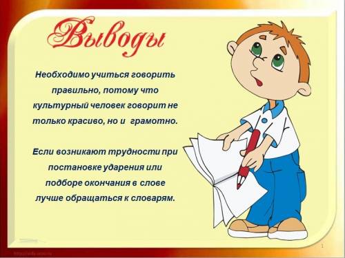 Проект 4 класс говорите правильно нужен