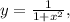 y= \frac{1}{1+ x^{2} } ,