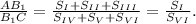 \frac{AB_1}{B_1C}=
\frac{S_I+S_{II}+S_{III}}{S_{IV}+S_{V}+S_{VI}}=
\frac{S_I}{S_{VI}}.

