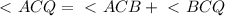 \ \textless \ ACQ=\ \textless \ ACB+\
\textless \ BCQ