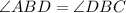 \angle ABD=\angle DBC