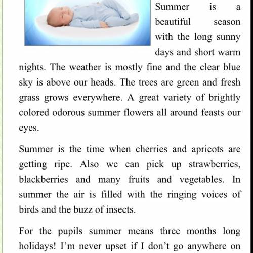 What your perfect summer holidays would be what can spoil your summer holidays ответьте на вопросы