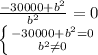 \frac{-30000+ b^{2} }{ b^{2} } =0


 \left \{ {{-30000+ b^{2}=0 } \atop { b^{2} \neq 0 }} \right. 

