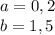 a=0,2\\
b=1,5