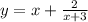 y=x+ \frac{2}{x+3}