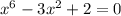 x^{6} -3 x^{2} +2=0



