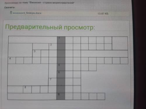 Составьте кроссворд из 13 слов на тему финикийские мореплаватели
