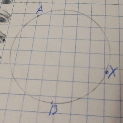 Начертите окружность радиусом 1 см 8 мм отметьте на окружности точку x отметьте на ней еще две точки