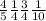 \frac{4}{5} \frac{1}{4} \frac{3}{4} \frac{1}{10}