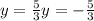 y= \frac{5}{3} 
y=- \frac{5}{3} 

