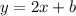 y=2x+b
