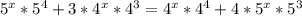 5^{x}*5^{4}+3*4^{x}*4^{3}= 4^{x}*4^{4}+4*5^{x}*5^{3}
