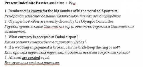 1) заполните пропуски данными в скобках глаголами в соответствующей форме страдательного залога и пе